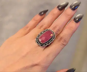 아쉬페르 프랑스 빈티지 루비 실버 925 반지 15.5호