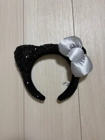 키티 유니버셜 머리띠 (리본 포함) 블랙