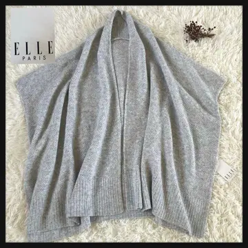 택 포함 새상품 ELLE 카노코 편직 디자인 그레이 가디건 겉옷