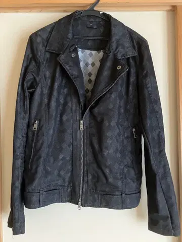 semantic design 라이더 자켓 블랙 데님풍 자켓