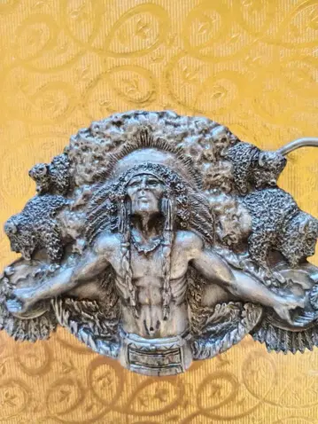 [ 시스큐 1981 ] 인디언 모티브 벨트 버클