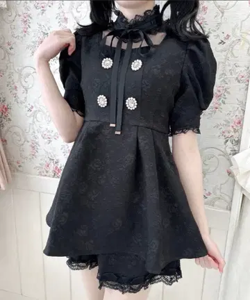 ROJITA 꽃무늬 퍼프 자카드 셋업