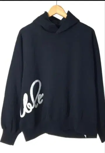 아카네 팜므 사이드 자수 맨투맨 후드티 블랙 M~L