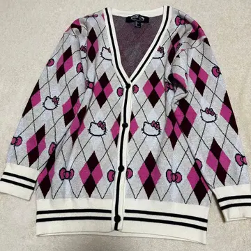 Forever21 아가일 헬로키티 가디건 키티