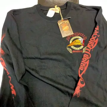 인디언 롱 슬리브 T셔츠 XL 블랙