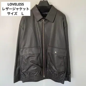 새상품 LOVELESS 러브리스 신세틱 가죽 플라이트 자켓 L