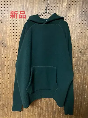 maillot 다크 그린 후드 부착 니트 후드티 새상품