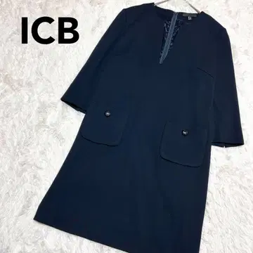 새상품급 ICB 네이비 7부 소매 원피스