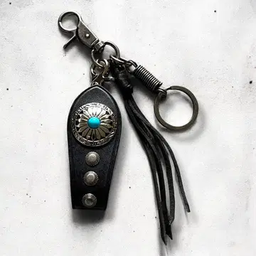 천연 가죽 키링 남성용 키케이스 가죽 콘초 아메카지 스트랩