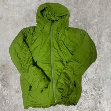 그린 다운 자켓 후드 드로 코드 y2k archive