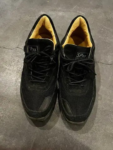 문스타 23cm 블랙 스웨이드 메쉬 스니커즈