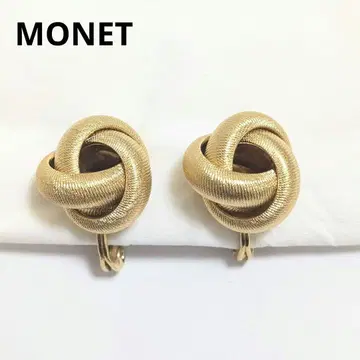 MONET 귀찌 이터널 서클 트위스트 골드 빈티지