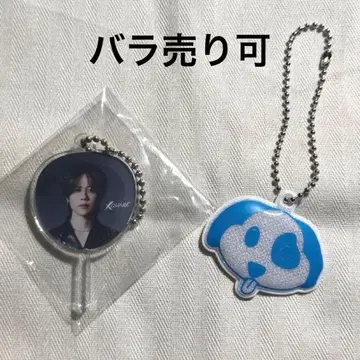 INI 후지마키 쿄스케 XQUARE 캡슐 토이 미니 부채 키링