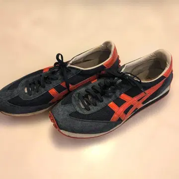 오니츠카타이거 스니커즈 네이비/오렌지 28cm