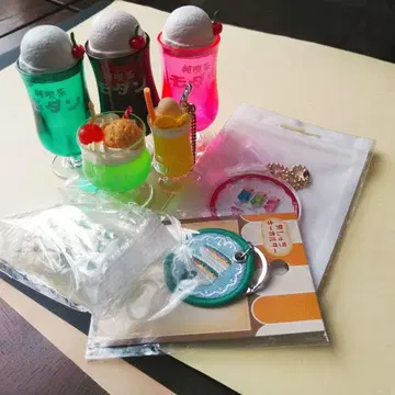 [가챠] 카페 크림 소다 카페 놀이 미니어처 레트로 피규어