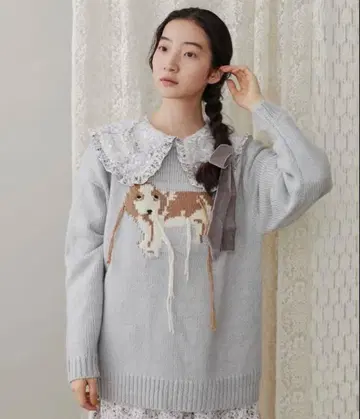 merry jenny 빈티지 라이크 도그 니트 메리제니