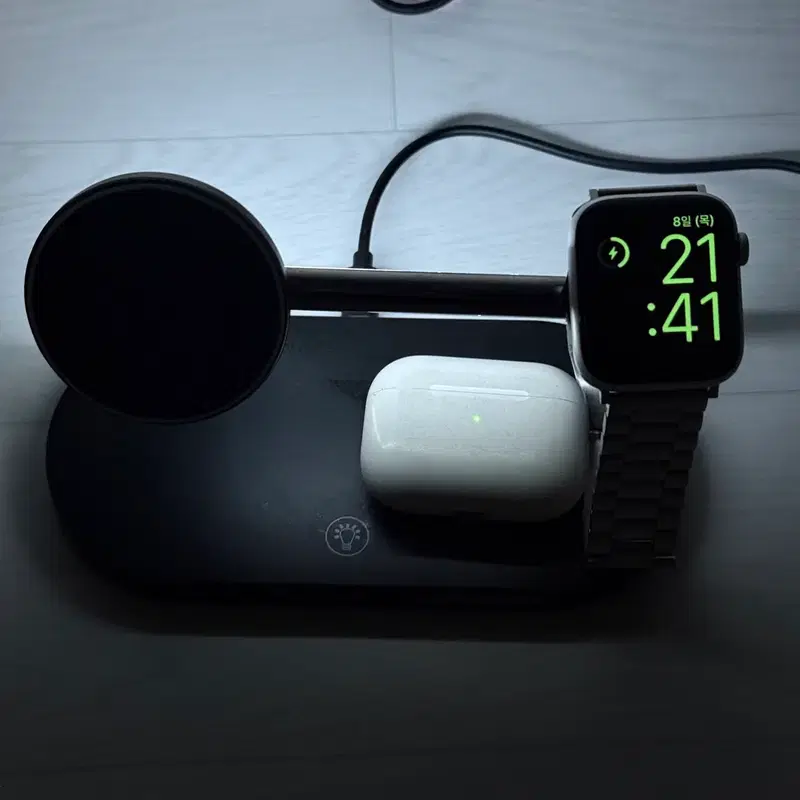 코끼리 3in1 무선 충전기 (애플워치/에어팟), 애플워치 se44mm