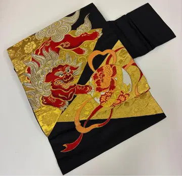 앤티크 나고야 오비 당사자에 공에 기모노 레트로