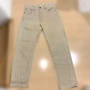 레어 SUGAR CANE 베이지 스트레이트 데님 셀비지