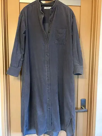 URBAN RESEARCH DOORS 코듀로이 셔츠 원피스 그레이