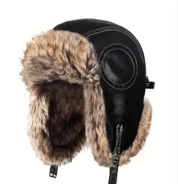 플라이트 캡 파일럿 캡 새상품 PU 가죽