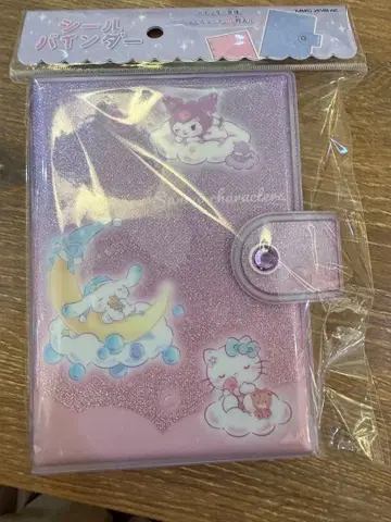 [ 새상품 미개봉 ] 산리오 씰 바인더 오야스미 쿠로미 시나몬 키티