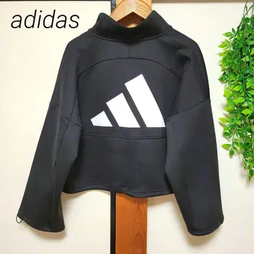 아디다스 맨투맨 트레이닝복 저지 빅 로고 블랙