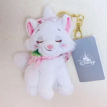 디즈니 아리스토캣 봉제 인형 키링 스트로베리 마리