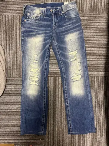 트루릴리젼 데님 팬츠 데미지 가공