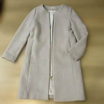 Loungedress 롱 코트 노카라 집업 라운지 드레스