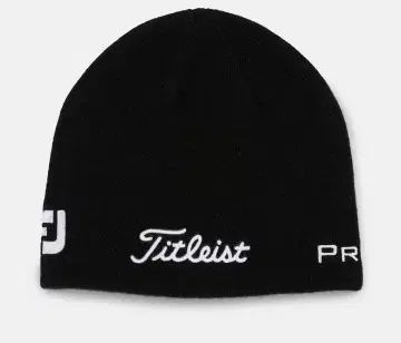 블랙 [택 포함 새상품] 타이틀리스트 투어 메리노 비니 니트 모자