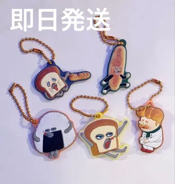 빵도둑 러버 마스 ART 비스킷 고무 마스코트 5개 세트 새상품급