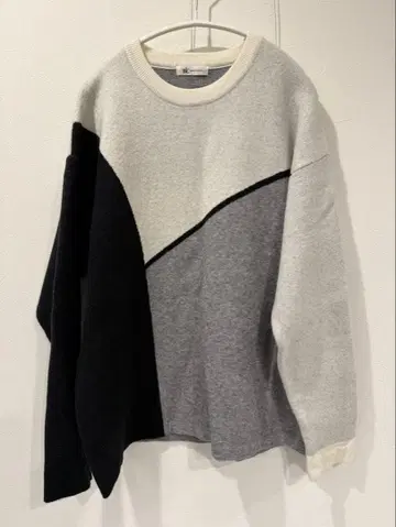 다케오 키쿠치 커브 스위치 패턴 니트 컷앤소