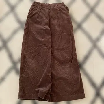 허그아워 브라운 코듀로이 와이드 팬츠