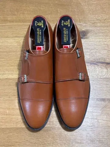 [미사용 새상품] 스코치 그레인 더블 몽크 스트랩 브라운 26.0cm