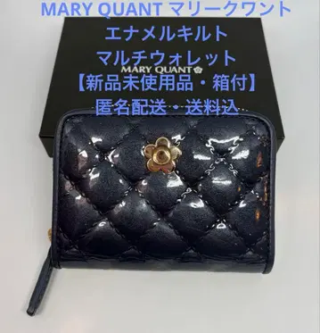 MARY QUANT 마리콴트 에나멜 퀼트 멀티 지갑 [ 새상품 ]