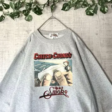 UP IN SMOKE 맨투맨 트레이닝복 그레이 리버스 위브 M