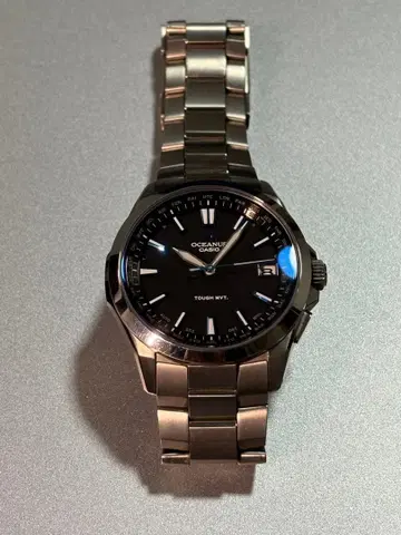 CASIO OCEANUS 블랙 스테인리스