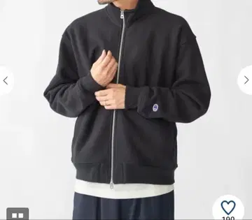 SHIPS 별주 챔피온 드라이버즈 지퍼 가디건 블랙 XL