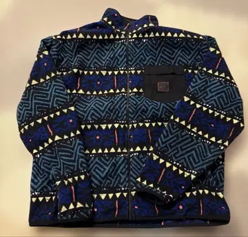 QUIKSILVER (퀵실버) 기하학 패턴 플리스 자켓