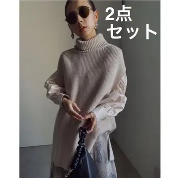 AMERI 3WAY SHIRT SET KNIT 니트 베스트 셔츠 세트