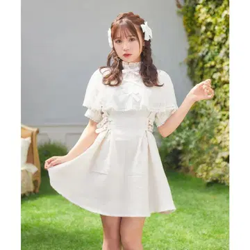 [ROJITA] 트리플 리본 트위드 케이프 원피스 [새상품급]