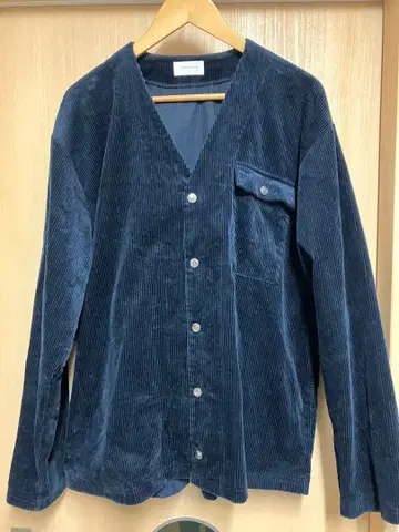 스피너베이트 네이비 코듀로이 가디건