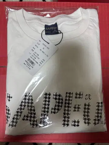 SAPEur 사풀 하운드투스 체크 패턴 롱 T XL