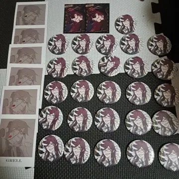 블랙 집사 캔뱃지 아크릴 코스터 그렐