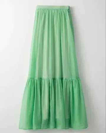 MURRAL Fluffy jacquard skirt Light green