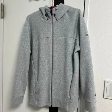 그레이 풀 집업 후드 부착 후드티