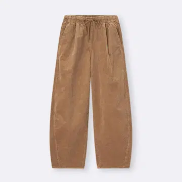 GU 코듀로이 배럴 레그 이지 팬츠 3L 브라운