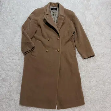 [ 새상품급 ] SANYO 산요 더블 체스터 코트 롱 울 카멜