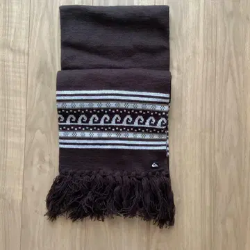 QUIKSILVER 파도 무늬 머플러 브라운